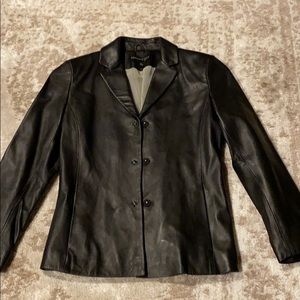 100% Real Leather Blazer